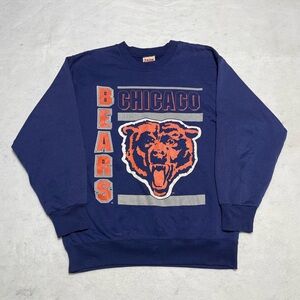 Vintage 90s Chicago Bears Navy Blue Crewneck Sweatshirt - NFL